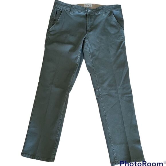 Women's Weatherproof Vintage Straight Utility Khaki Green Pants, Size 32W 29L - Picture 1 of 4